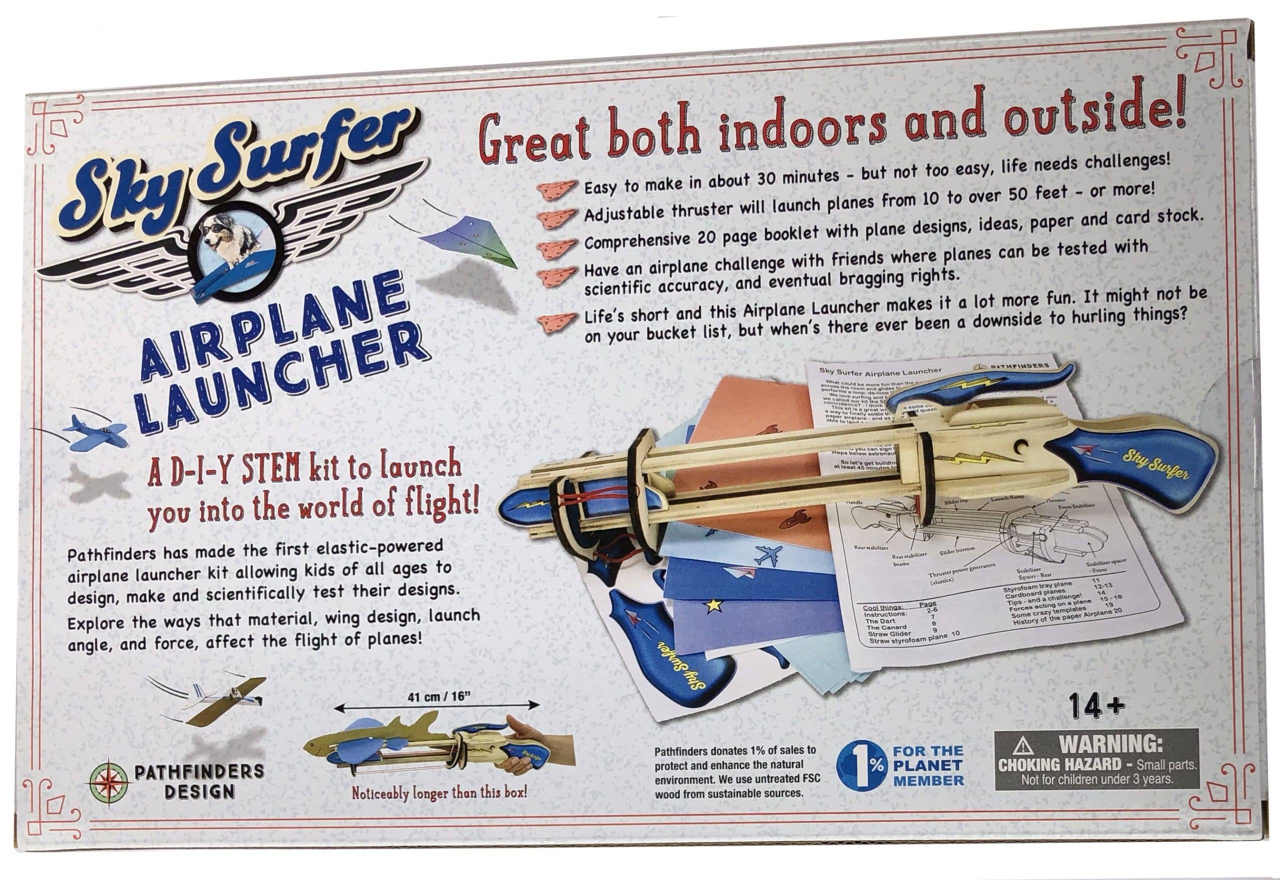 Science and Nature - Wholesale Wood toy – Child - Sky Surfer Paper Airplane Launcher3