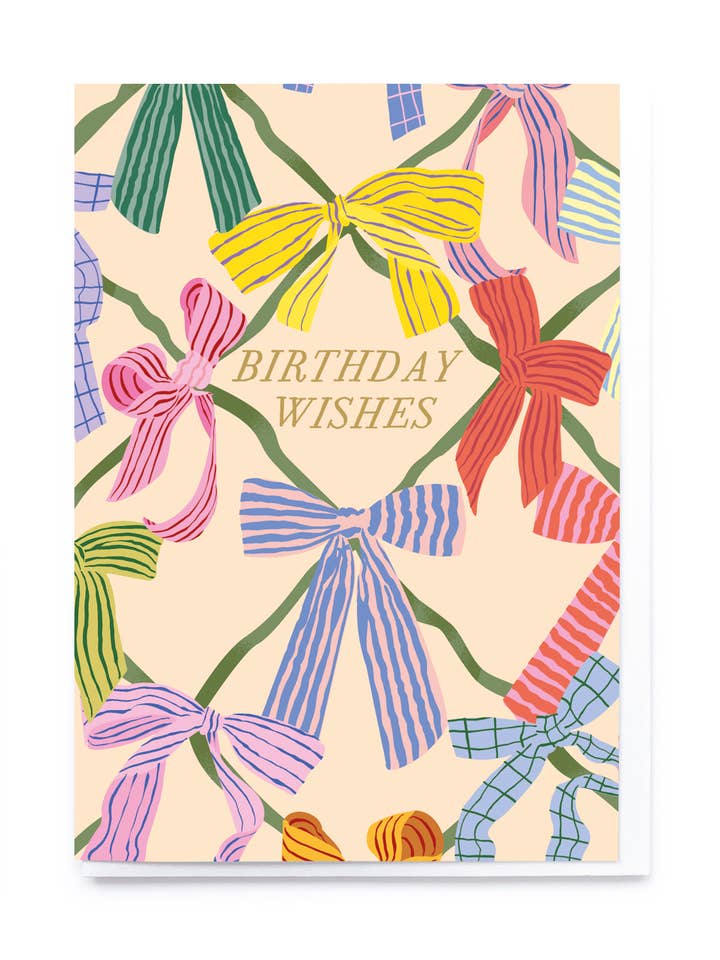Tarjeta de cumpleaños con lazos coloridos para venta al por mayor de Noi Publishing