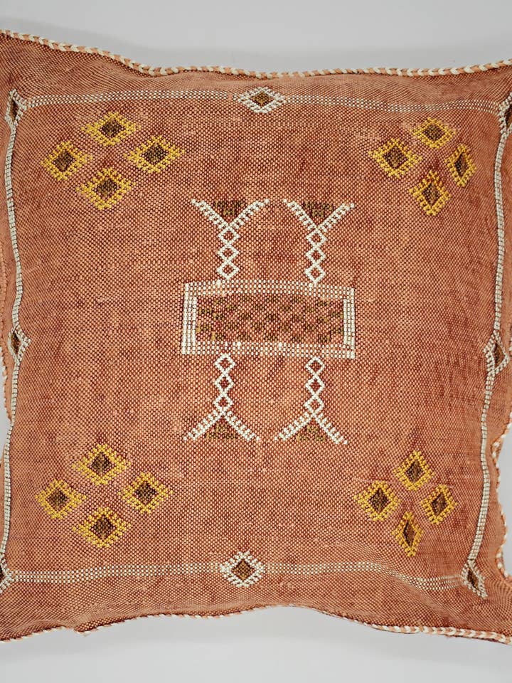 Moroccan Cactus Silk Pillow - Square for wholesale by Mayta Collection