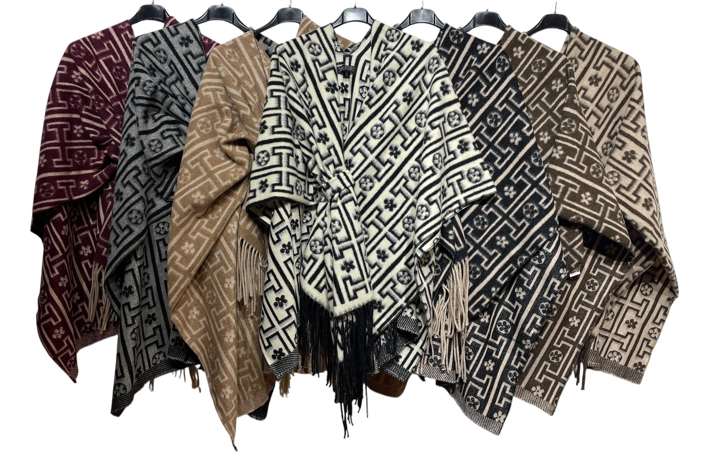 LINEN & COTTON HOUSE - Vente Poncho – femme - 40811 PONCHO IMPRIME AUTUMN WINTER CLOTHING 9