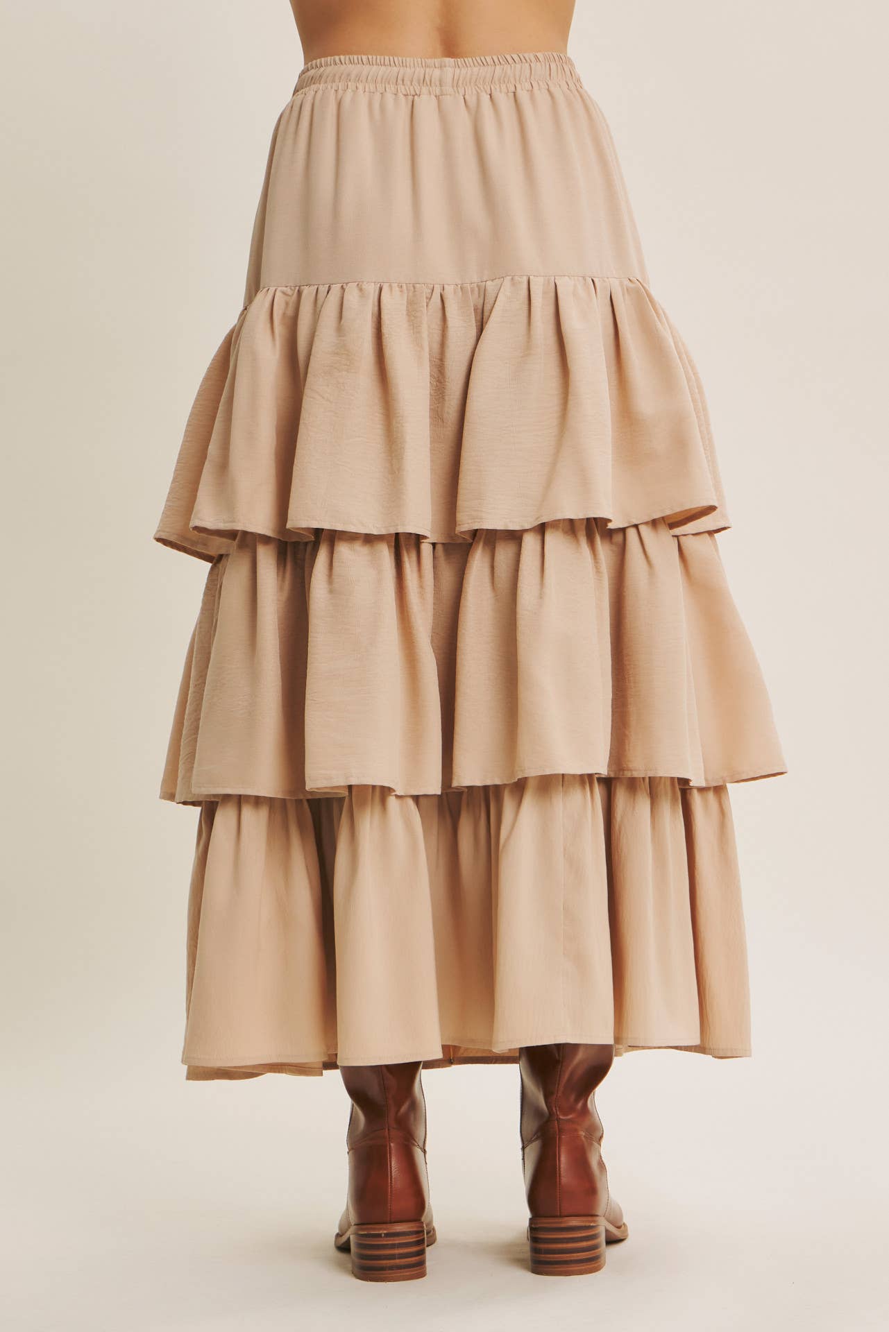 in february - Wholesale Skirt - Women's - AIRY YEAR-ROUND TIERED RUFFLE MAXI SKIRT WITH POCKETS23