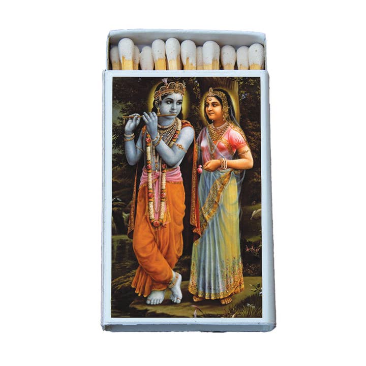 Most Amazing – wholesale Matches – Hindu Deity Krishna & Radha Matchbox • Candle Acc • Matches