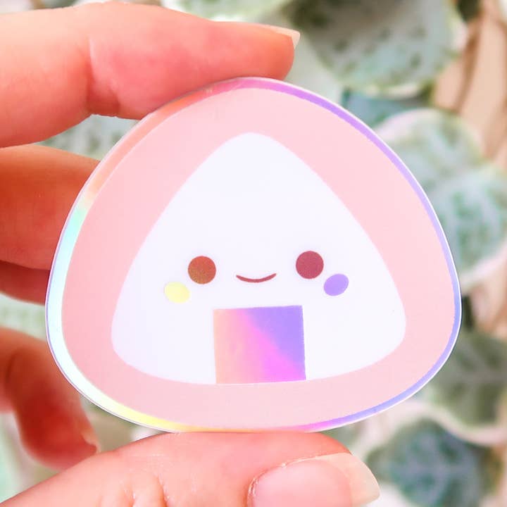 Onigiri holografisk klistermærke for engroshandel hos Lula Rocks