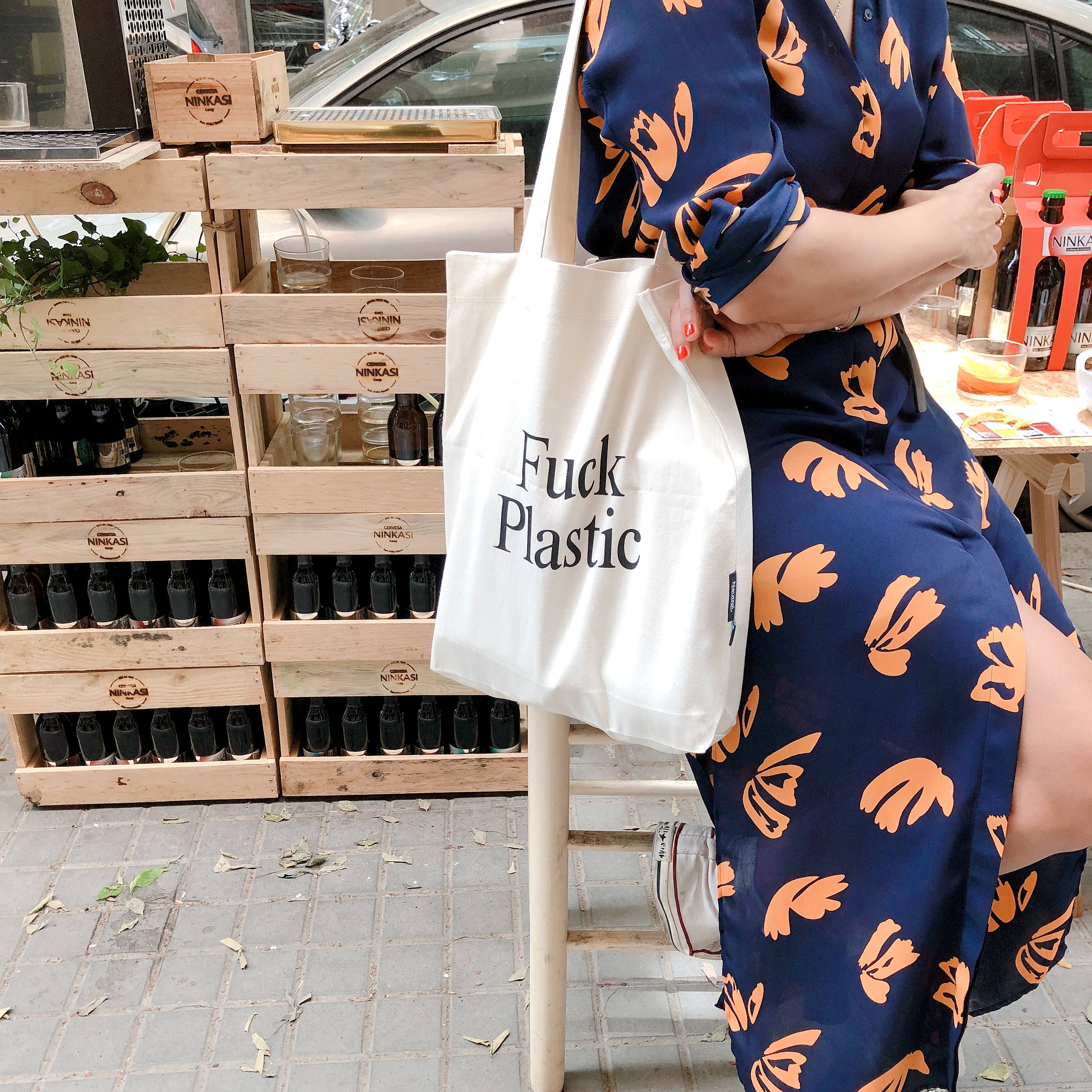 YES FUTURE - Vendita all'ingrosso Borsa tote - Unisex - Borsa tote FUCK PLASTIC4