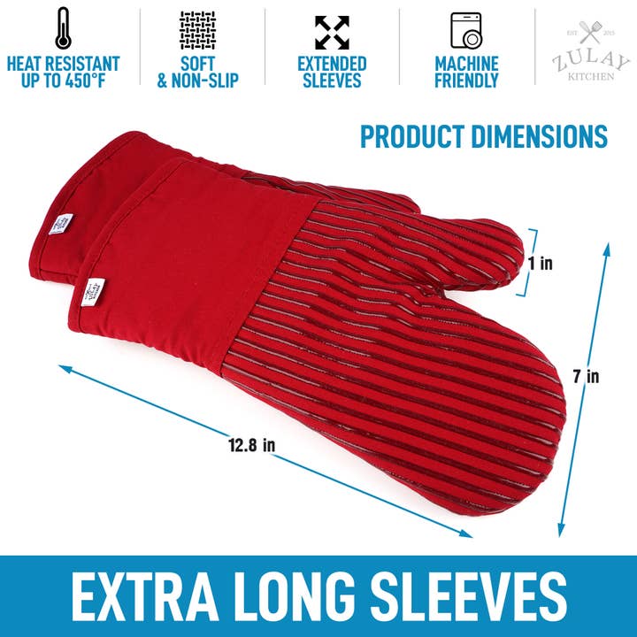 Zulay Kitchen - Wholesale Oven mitt/pot holder - Heat Resistant Silicone Oven Mitts3