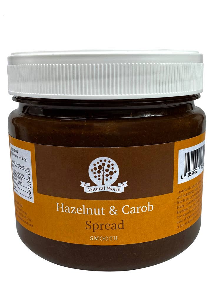 Nutural World – Hazelnut and Carob Spread – Smooth - 1kg for wholesale by Nutural World