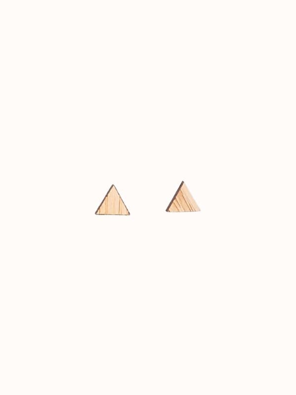 Triangle Bamboo Earrings for wholesale by Wild Cloud