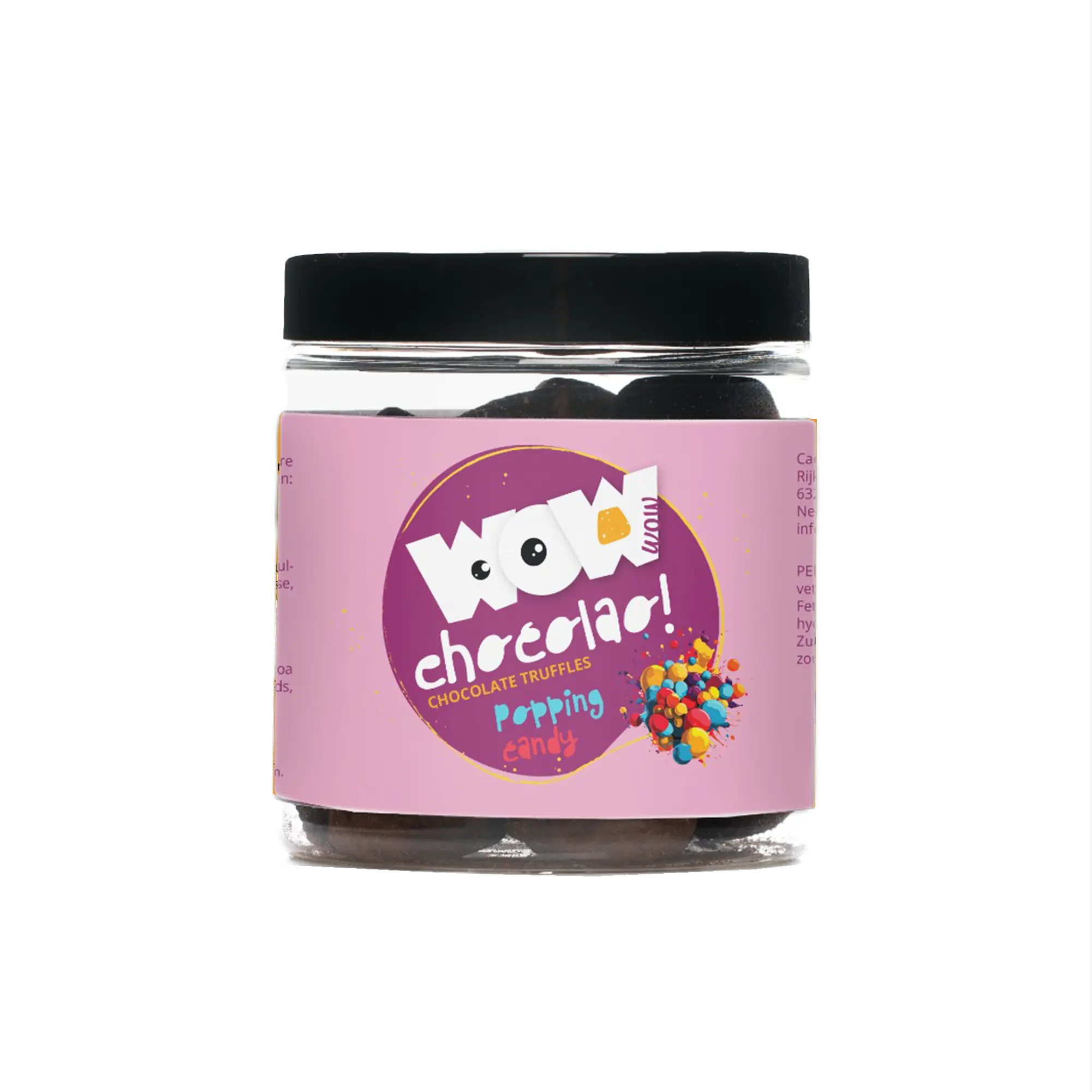 WOW Chocolao! - Wholesale Snoepjes met chocolade - Plofparel chocolade truffels - Kidz editie - cadeaupot 130 g0