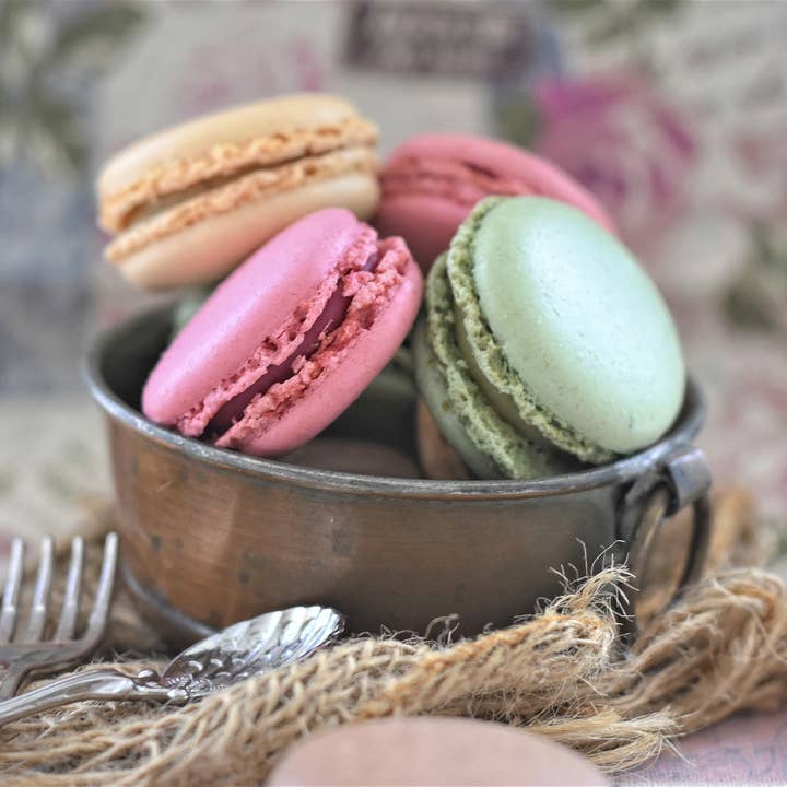 Gourmandise - Vente Biscuits - Macarons de Pauline Saveur de fraise 6 unités