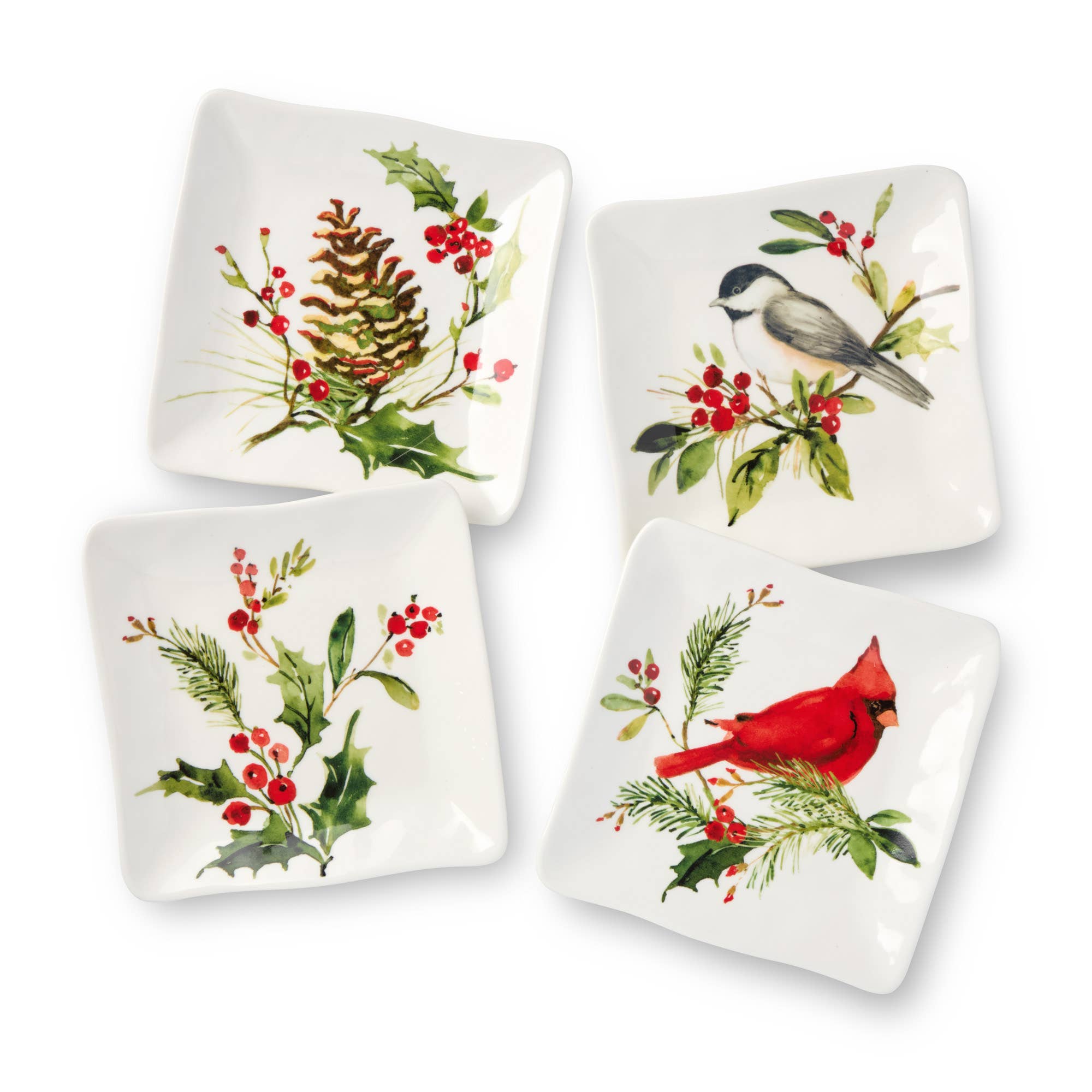 Certified International - Wholesale Serving Plate - Holly and Vines Canape Plate 6in asst.1