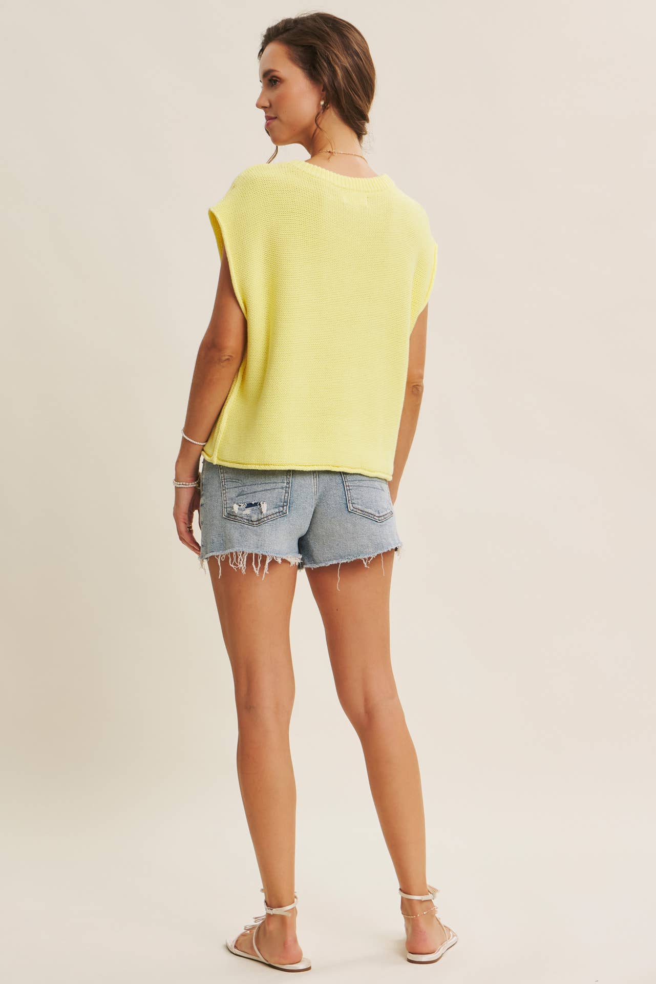 in february – Großhandel Strickpullover – Damen – Locker sitzendes Sweater-Weste mit sichtbaren Nähten29