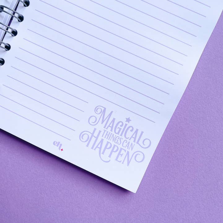 Emily Harvey Art - Wholesale Notebook - Magical Things Can Happen Spiral Lined Notebook
