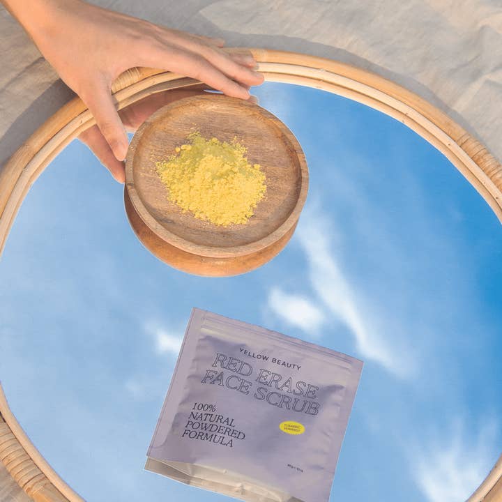 Red Erase Turmeric Face Scrub for wholesale by Yellow Beauty