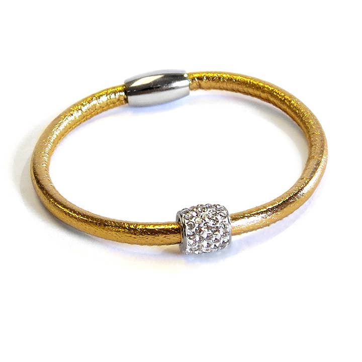 Bracelet Simple Métallique Bedazzle - Cliquez pour les options de couleur pour la vente par Liza Schwartz Jewelry
