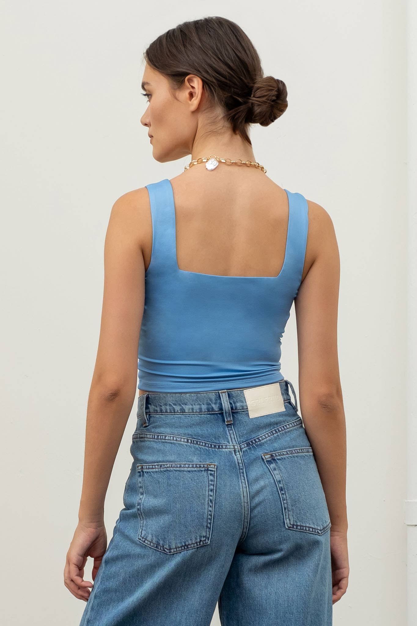 The Workshop Studio - Wholesale Gebreide top - Dames - OMKEERBARE TANKTOP MET KORTE VIERKANTE HALS45