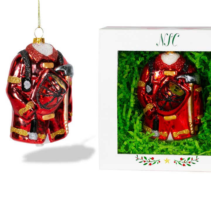 North Star Christmas | Brandmansjacka Glasprydnad för wholesale av North Star Christmas