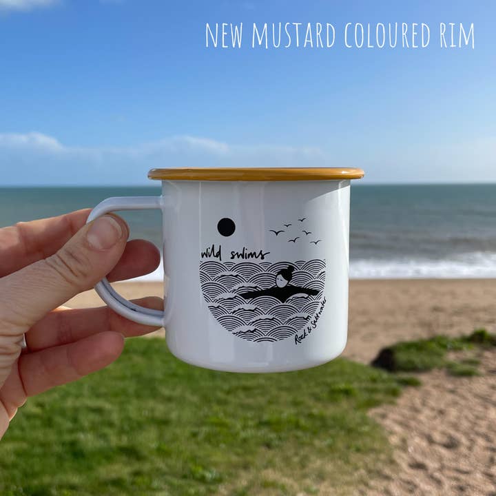 Rock & Saltwater – wholesale Coffee mug – Wild swimming enamel mugs3