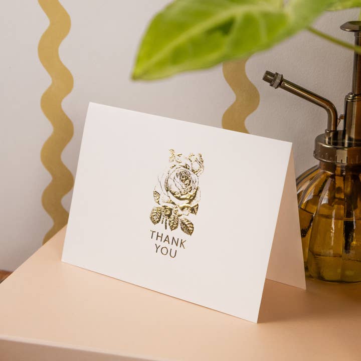 Robert Frederick Ltd – wholesale Stationery/notecard set – 12 Notecards and Envelopes in Gift Box - “Thank You” Flower Bouquet Design6