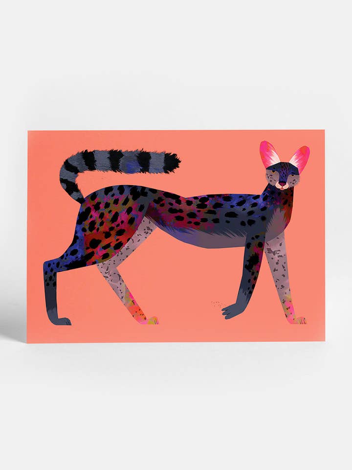 Black Serval | Carte postale pour la vente par Sunny Beast