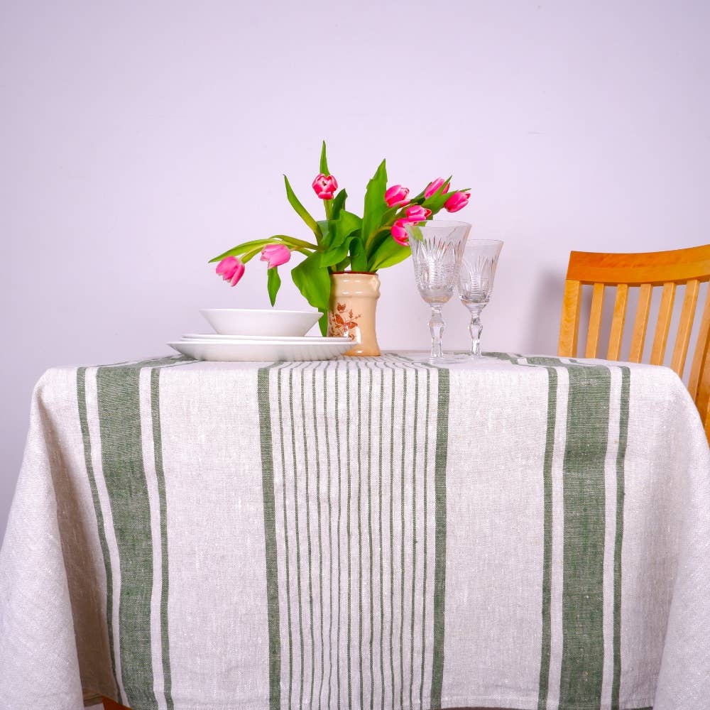 NorraVilla – wholesale Tablecloth – Linen Tablecloth Village Burgundy - Christmas Provence style7