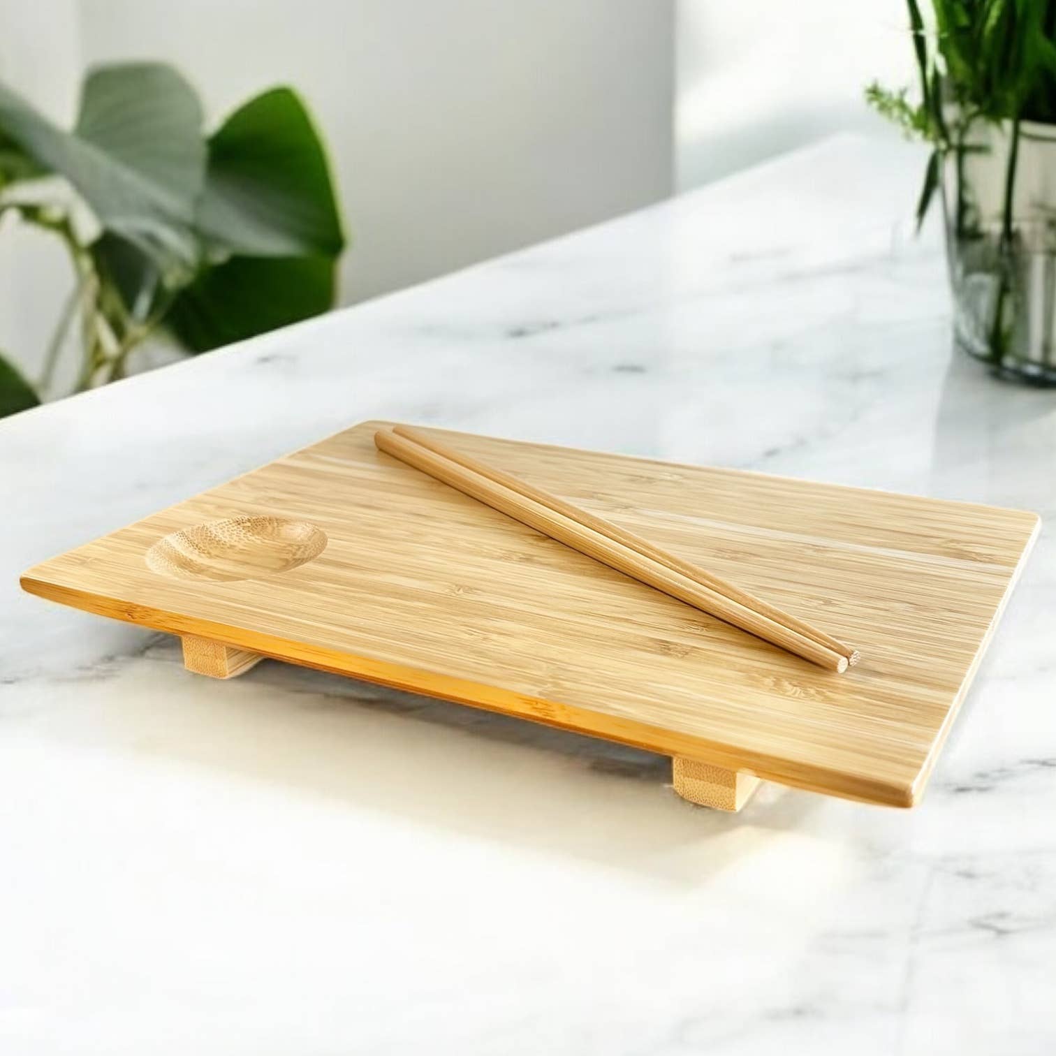 Bamboo Switch - Wholesale Serving Tray - Bamboo Sushi Plate and Chopsticks | Gift Bestseller0
