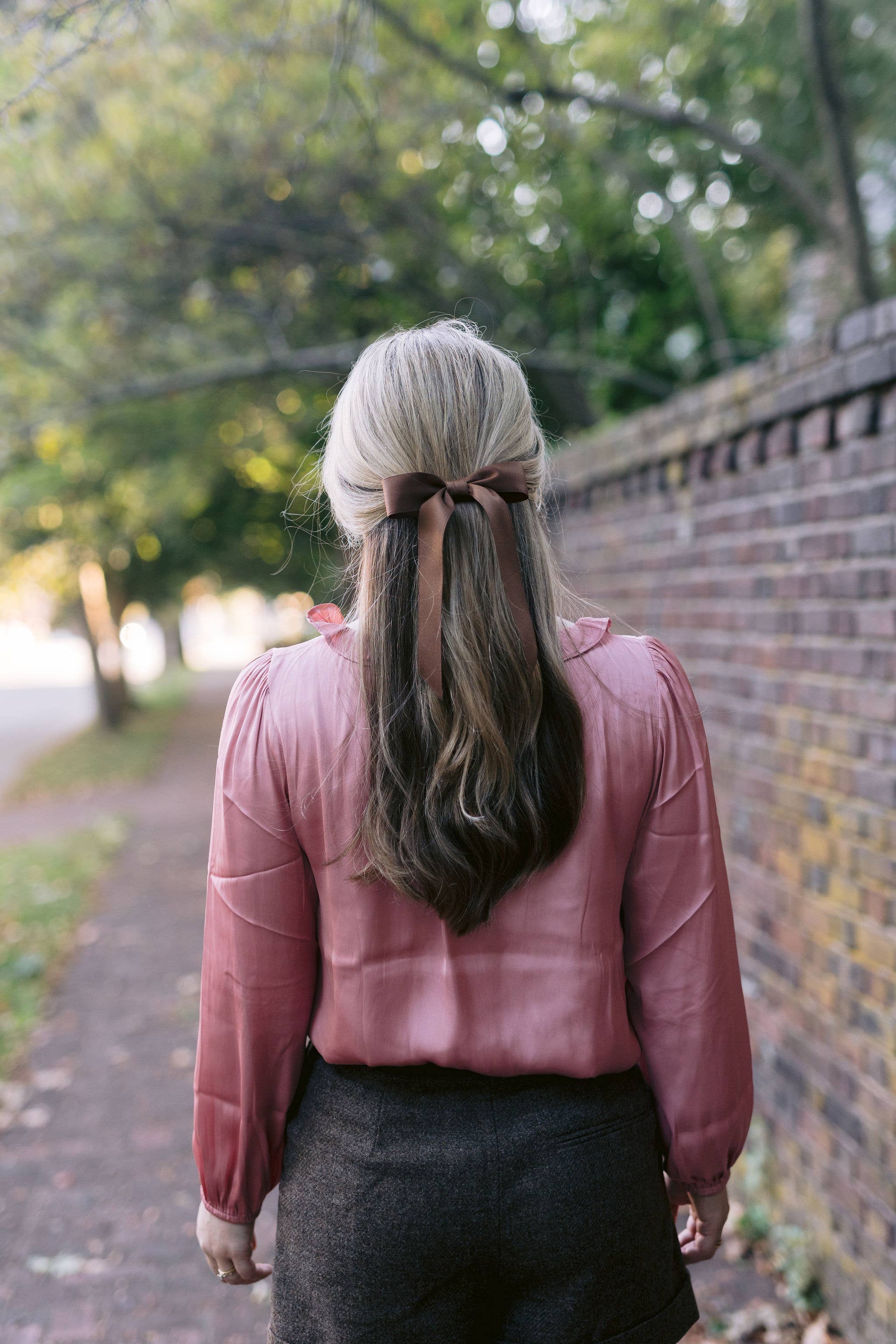 Grace & Grandeur - Wholesale Hair Bow - Women's - Medium Matte Satin Hair Bow Barrette | Florence Bow1