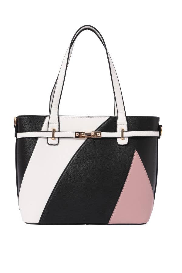 Nima Accessories Inc - Wholesale Tote Bag - Women's - Ladies Faux Leather Multi Color Fashion Tote Handbag0