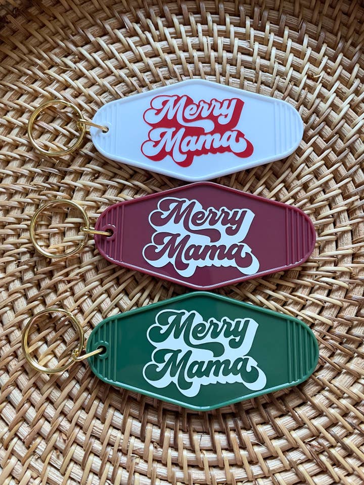 Glædelig mor retro stil nøglering, Motel nøglering for engroshandel hos Jeanne Mari & Co