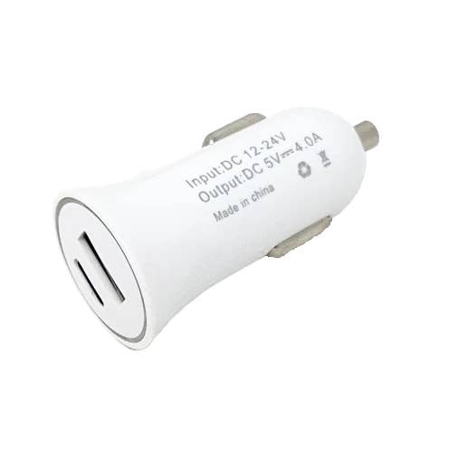 USB & TYPE-C Car Plug Charger (Dual) White or Black Color for wholesale by 7 Star