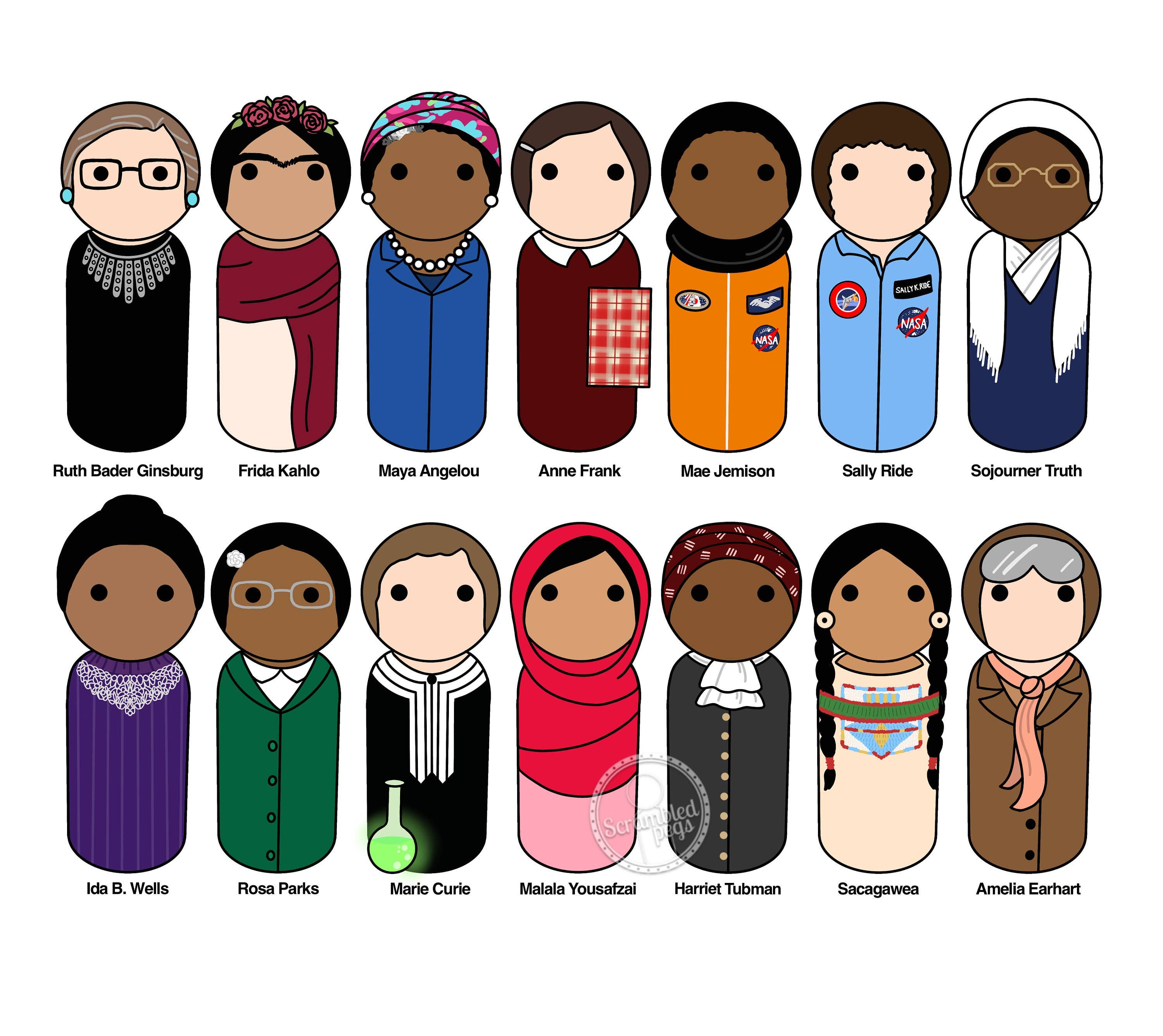 Scrambled Pegs - Wholesale Sticker - Brave Women Change the World Waterproof Vinyl Sticker Decal2