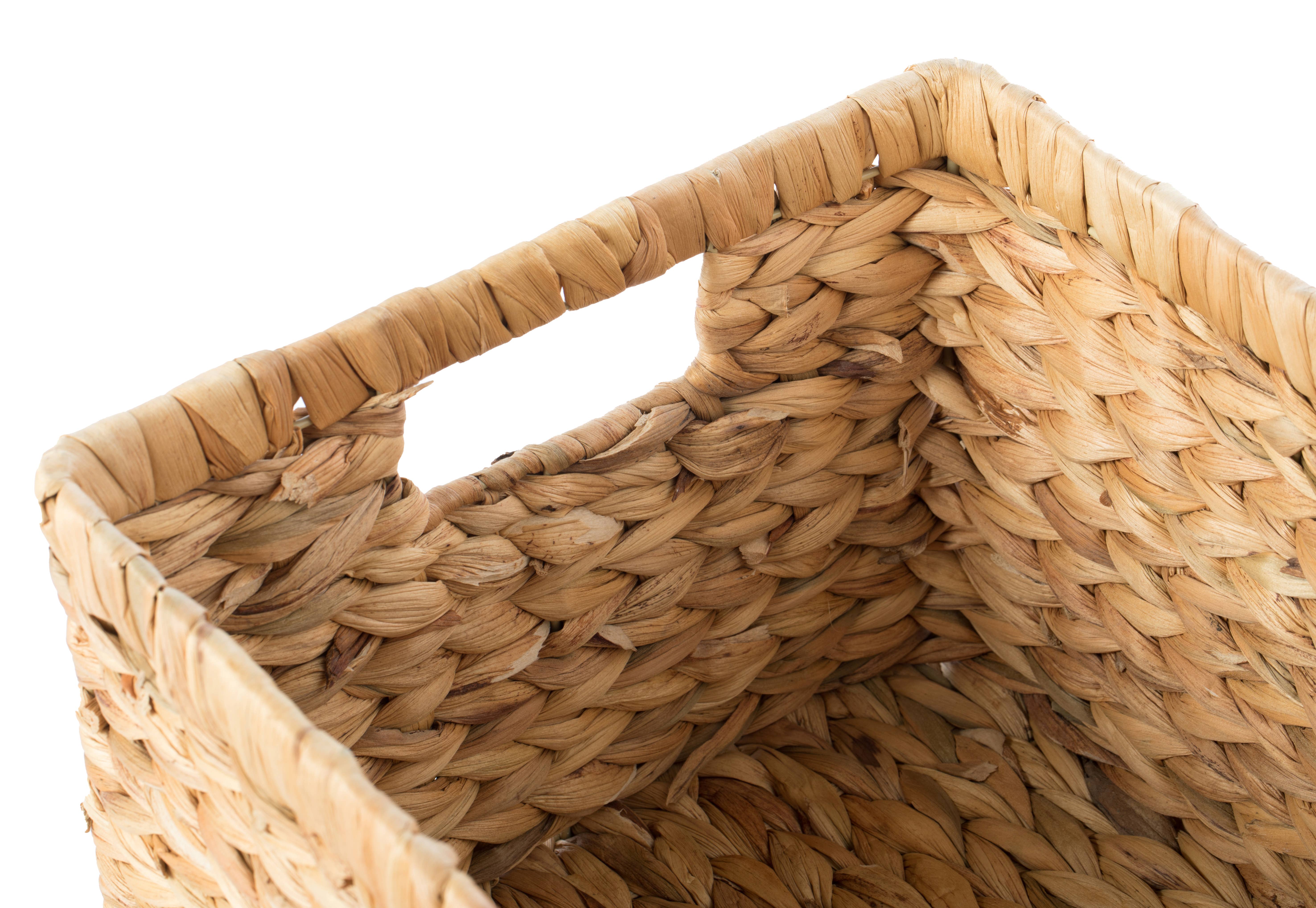 Quickway Imports – wholesale Korg – Naturligt vävt vatten hyacint flätade förvaring bin korg9