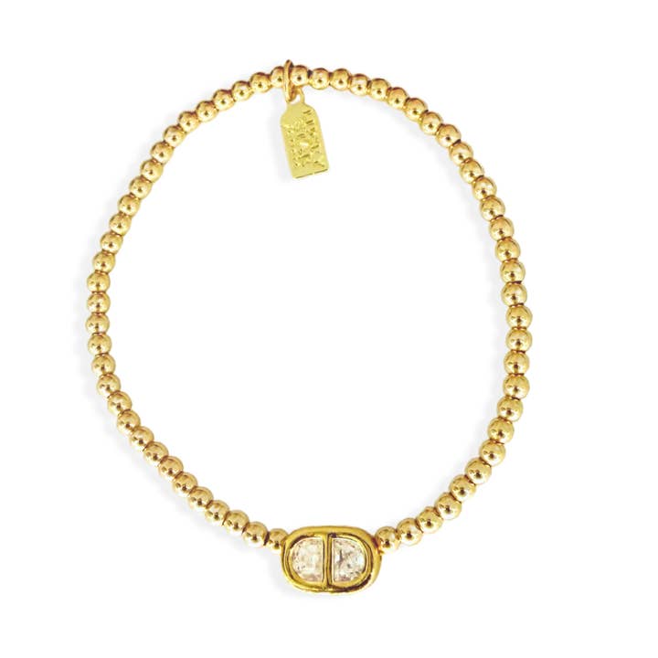 Solitaire Insignia Link Bubble Bracelet for wholesale by Lucky Star Jewels
