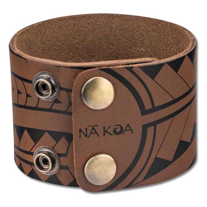 NA KOA - Wholesale Cuff Bracelet - Polynesian Tattoo Cuff Bracelet Small - Eleu