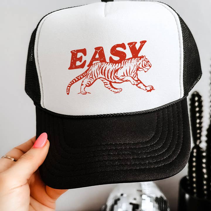 Gorra de Camionero Retro Fácil Tigre - Dicha Divertida Humorística para venta al por mayor de House Of Rodan