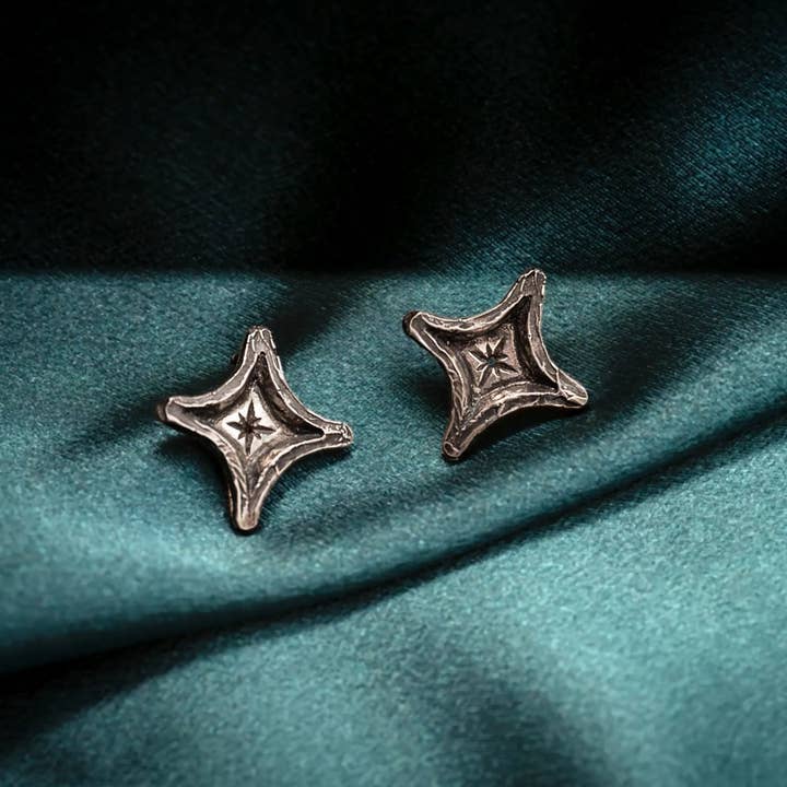 Brincos Realtas Shadow Prata de 1ª Lei por atacado de Skolland Jewelry