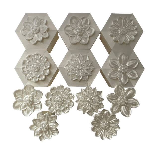 Floral Wedding Set | Napkin Rings + Favor Boxes (Set of 12) for wholesale by Table Talk Decor