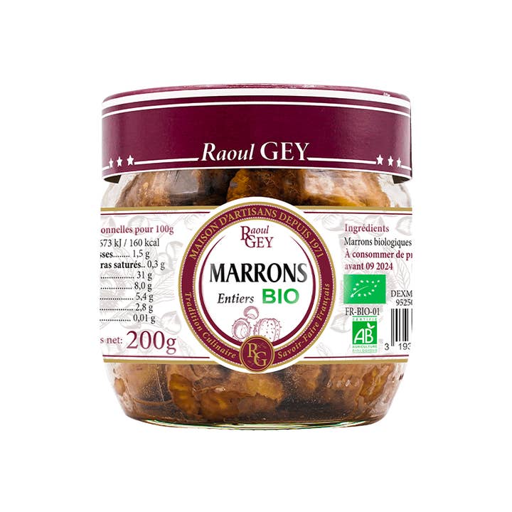 Maison RGEY - Wholesale Nuts - Organic Whole Chestnuts 20cl - Raoul Gey - 1655