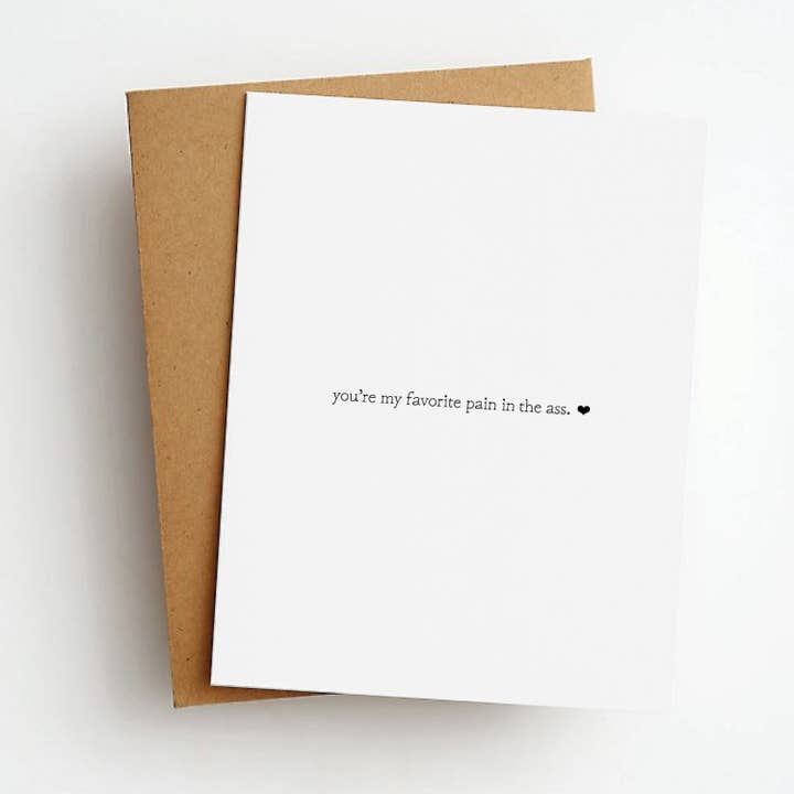 Skel & Co - Wholesale Love Card - Favorite Pain Sarcastic Love Greeting Card