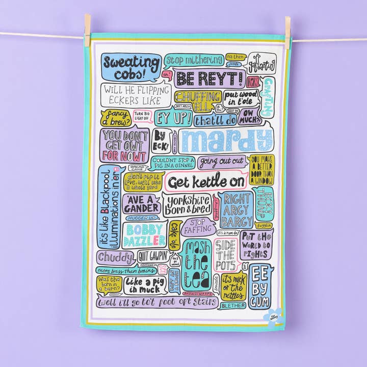 YORKSHIRE SAYINGS TEA TOWEL for wholesale by Cor