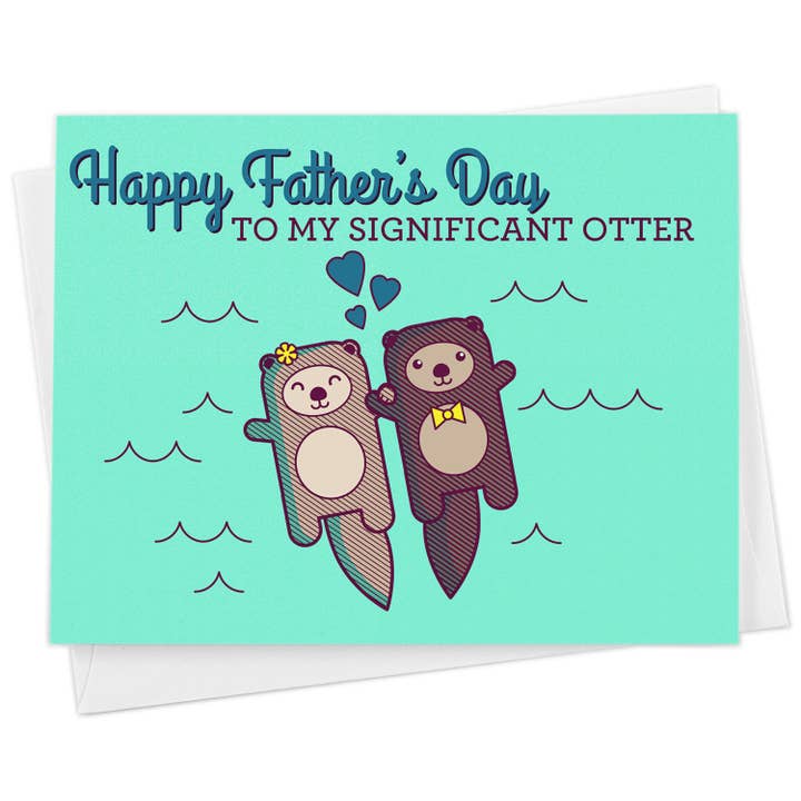 Grazioso biglietto per la festa del papà per marito «to my significativoy lontra» per la vendita all'ingrosso da parte di Tiny Bee Cards