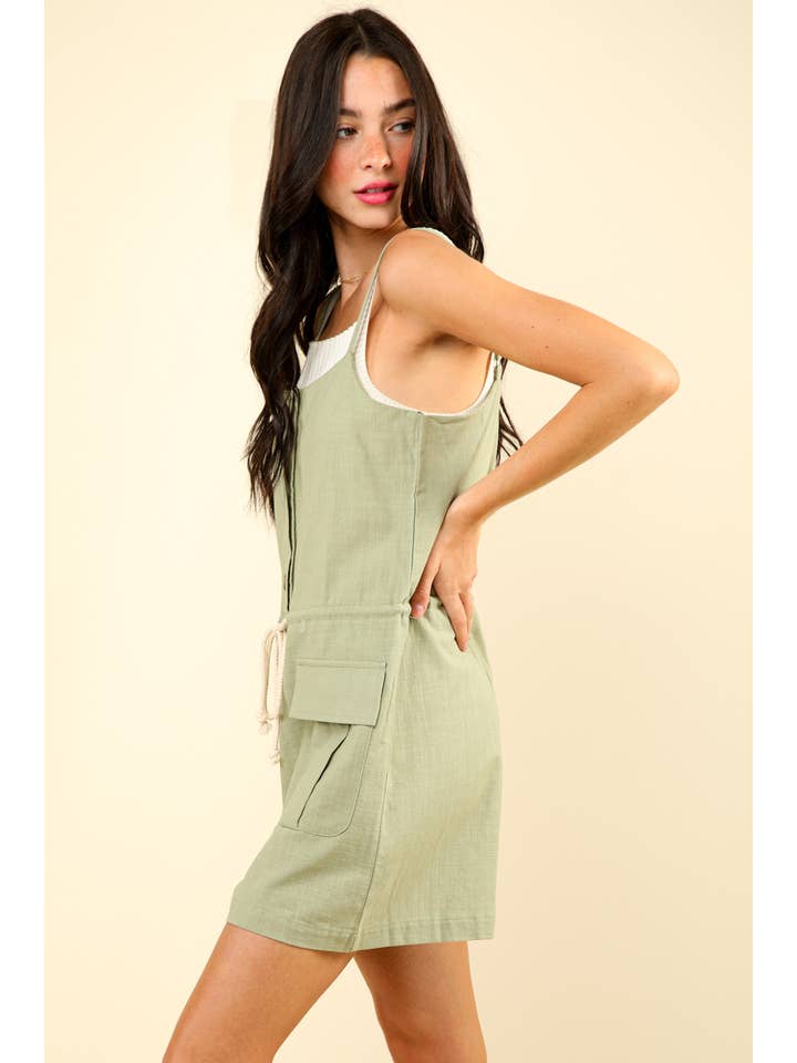 VERY J - Vendita all'ingrosso Tutina - Donna - Pagliaccetto in tessuto solido con bottoni NP704468