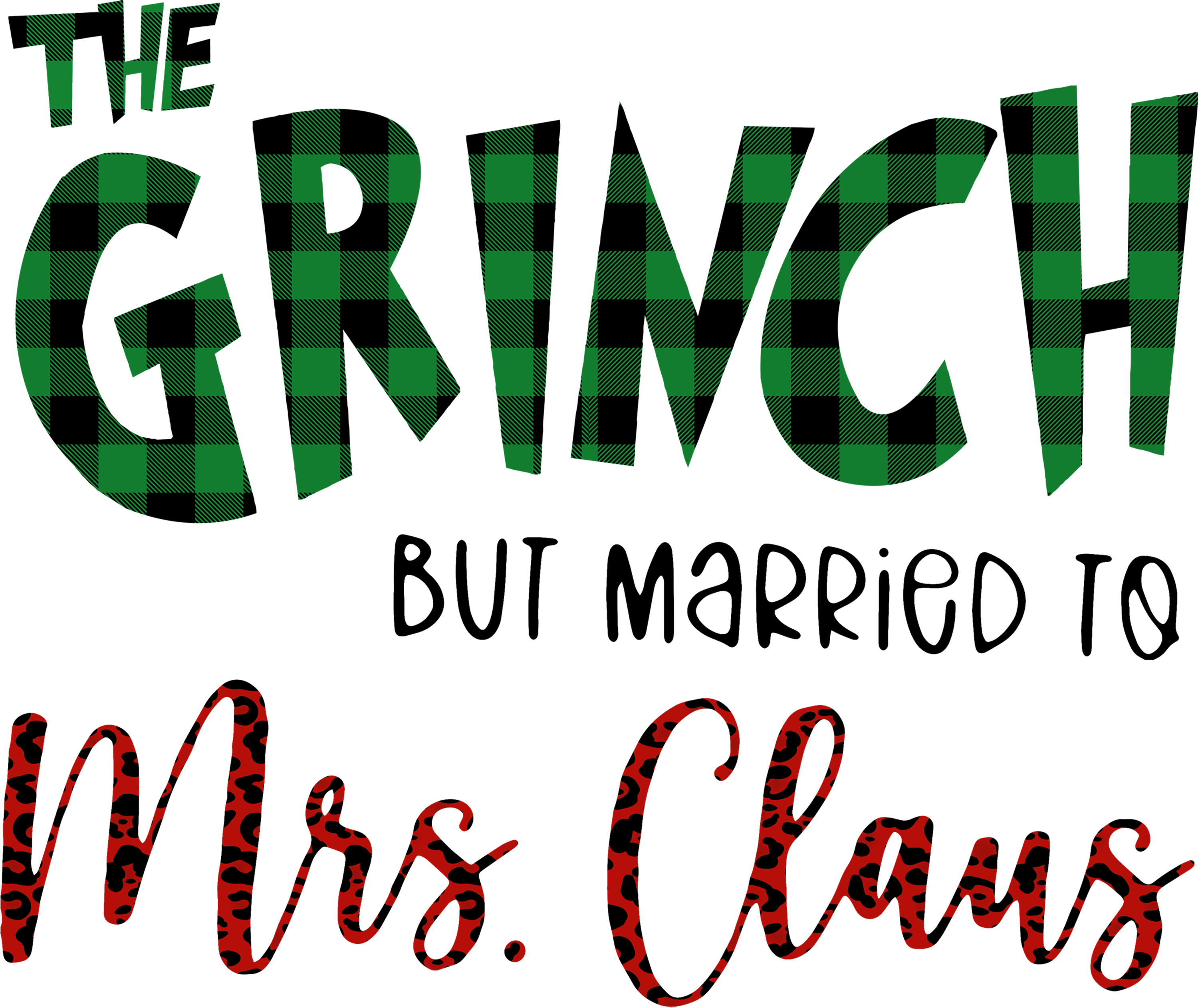 ROTD Crafter's Corner - Wholesale Sublimation Transfer - The Grinch but Married to Mrs. Claus DTF Print0