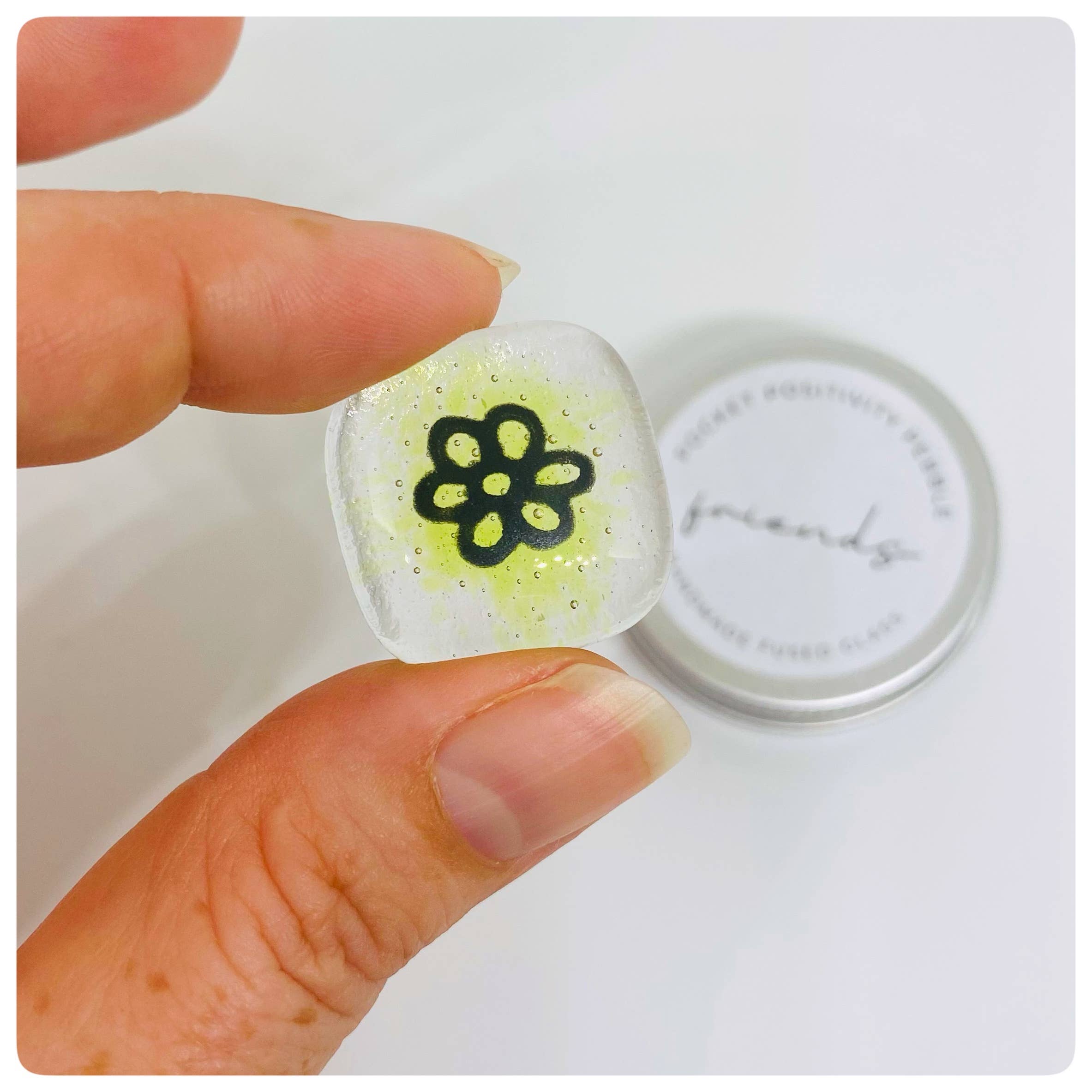 Salvia Glass - Wholesale Keepsake Coin/Token - Glass Friends pocket hug mini tin2