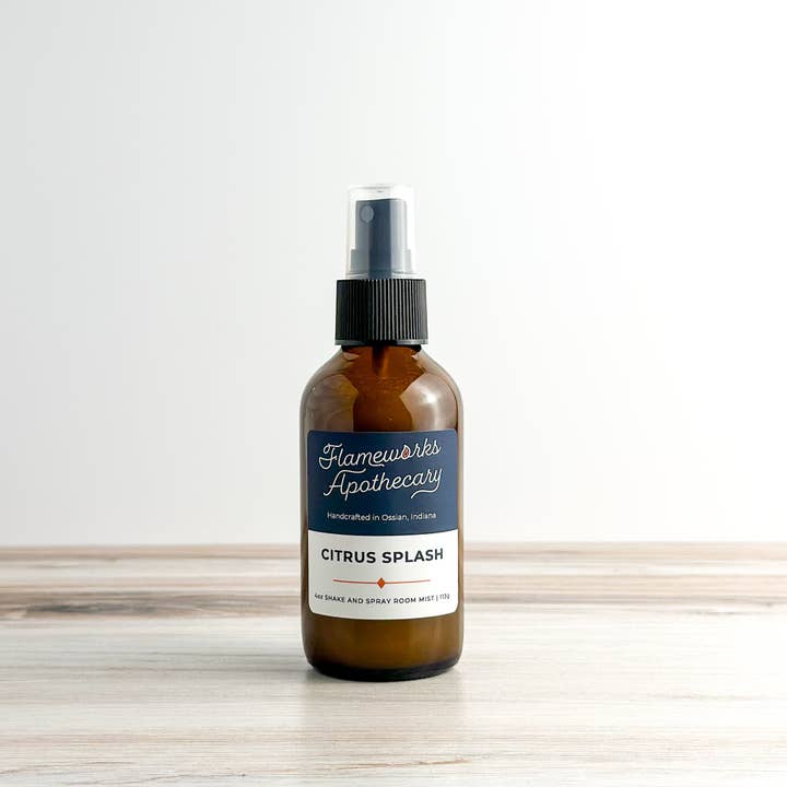 Citrus Splash 4 oz Shake and Spray Room Mist for wholesale by Flameworks Apothecary