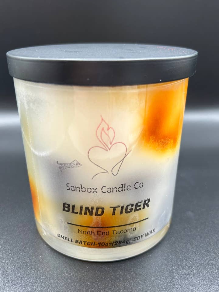 Blind Tiger 10 oz for wholesale by Sanbox Candle Co