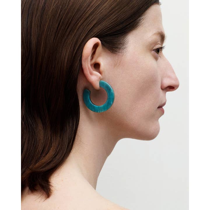 MACHETE – Brincos de argola por atacado – Kate Hoops em Malaquita3