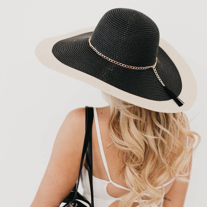 Pretty Simple - Wholesale Straw hat – women's - Miami Summer Wide Floppy Sun Hat3