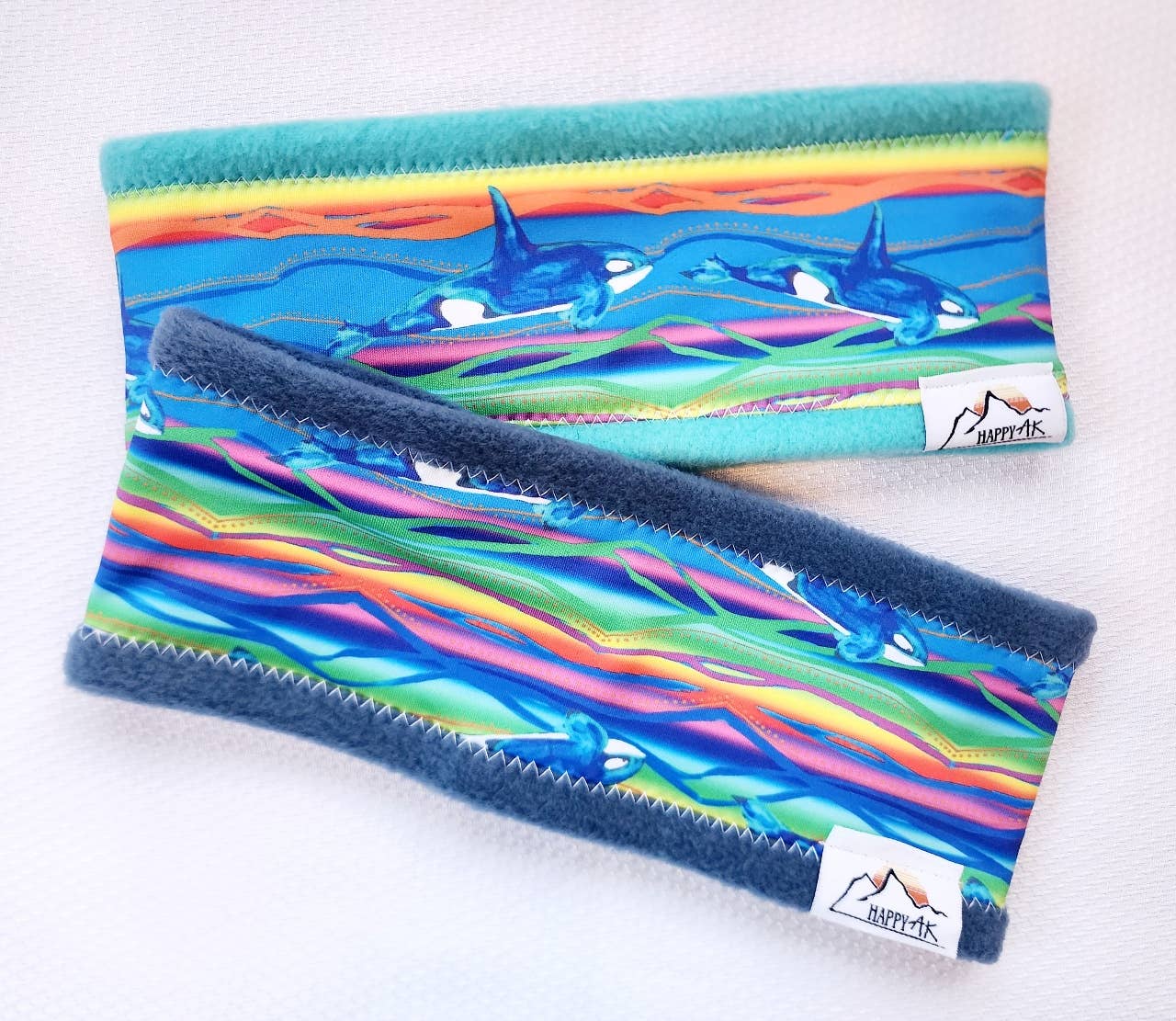 HappyAK Handmade Headbands and Neckwear - Vente Bandeau – femme - Bandeaux doublés en polaire (thème côtier) - Lot10