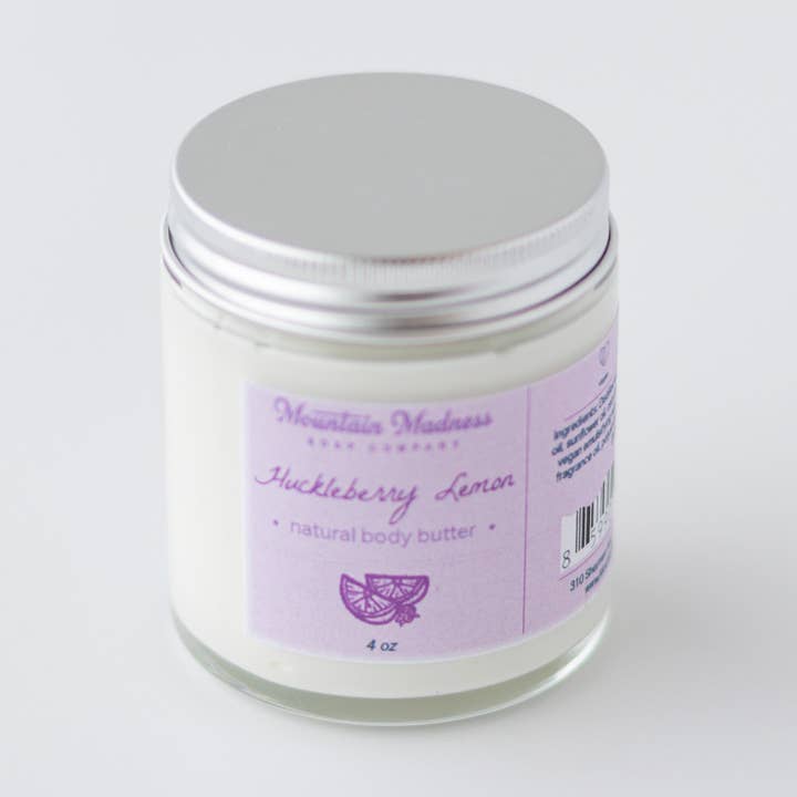 Huckleberry Lemon Body Butter | Bright Berry Citrus for wholesale by Mountain Madness Soap Co.