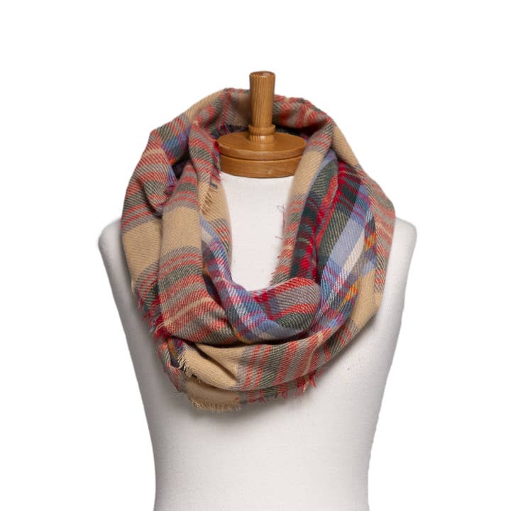 Taylor Hill Scarves & Co - Wholesale Scarf – Unisex - THSSN1152: Highland: Plaid Infinity Scarf
